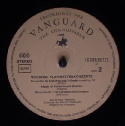 Vanguard 1 C 053-92 173 F - Virtuose Klarinettenkonzerte - Image 4