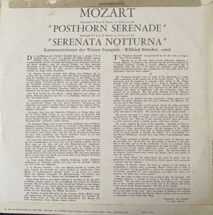 VOX (6) DL 1.390 - Mozart: Posthorn-Serenade KV 320 - Serenata N - Image 2