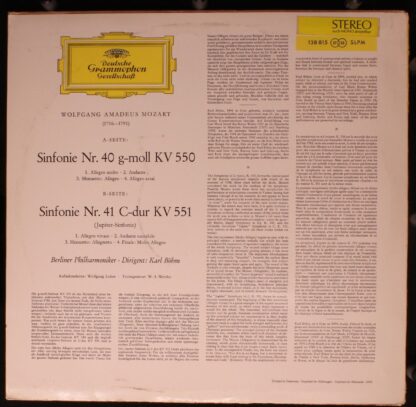 Deutsche Grammophon 138 815 SLPM - Symphonien Nr. 40 G-Moll, Nr. - Image 2