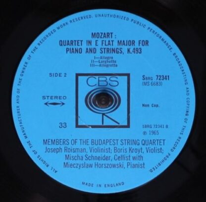 CBS SBRG 72341 - The Piano Quartets - Image 4