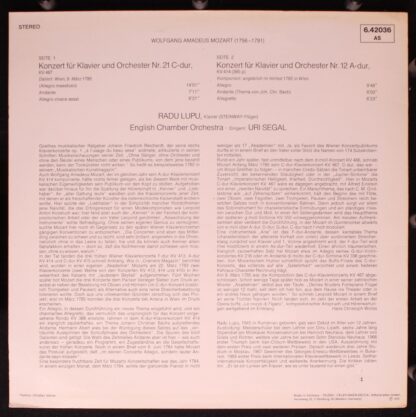 DECCA 6.42036 AS - Piano Concertos K.467 & K.414 - Image 2