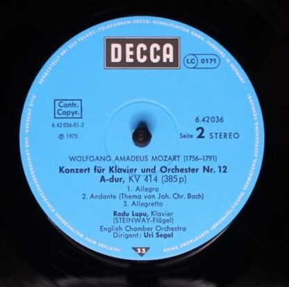 DECCA 6.42036 AS - Piano Concertos K.467 & K.414 - Image 4