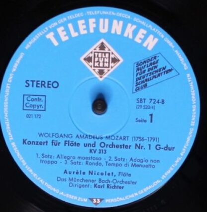 Telefunken 29 520-4 - Mozart Flötenkonzerte - Image 3