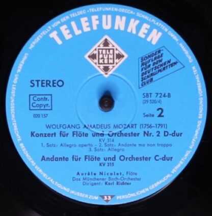 Telefunken 29 520-4 - Mozart Flötenkonzerte - Image 4
