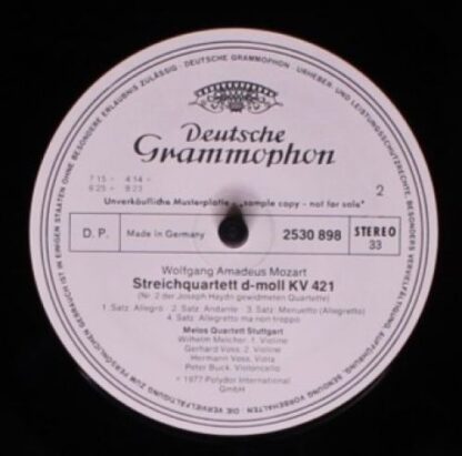 Deutsche Grammophon 2530 898 - Streichquartette • String Quartet - Image 2