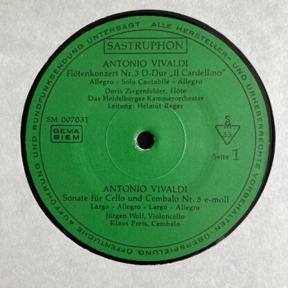 Sastruphon SM 007031 - Flötenkonzerte / Mandolinkonzert / Cellos - Image 3