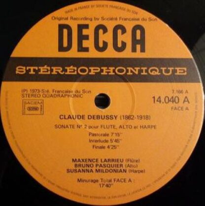 DECCA 14.040 - Pièces Pour Harpe - Image 3