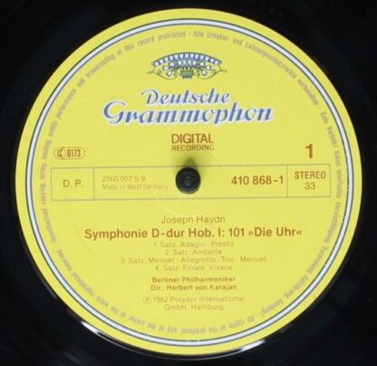 Deutsche Grammophon 410 868-1 - Symphonien Nº 101 Die Uhr / Nº 1 - Image 3