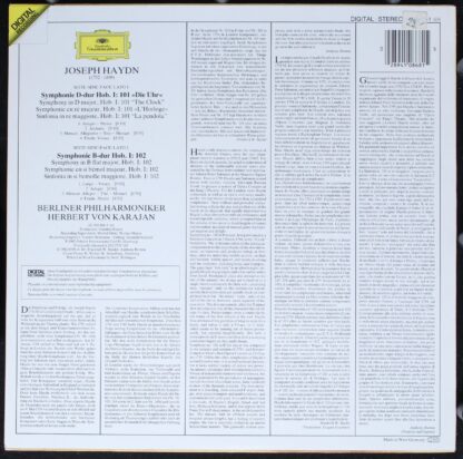 Deutsche Grammophon 410 868-1 - Symphonien Nº 101 Die Uhr / Nº 1 - Image 2