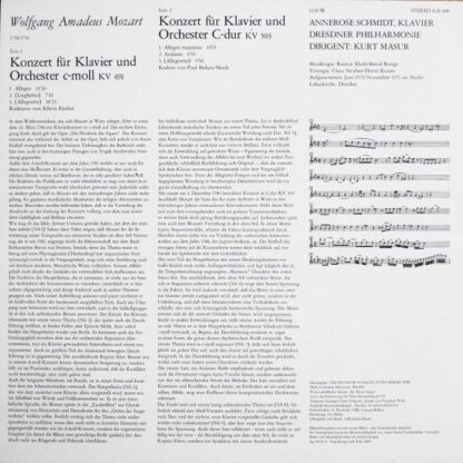 Eterna 8 26 468 - Klavierkonzert C-moll KV 491, Klavierkonzert C - Image 2