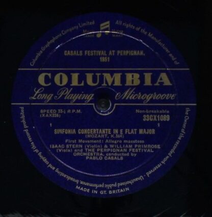 Columbia 33CX1089 - Perpignan Festival Orchestra, Pablo Casals, - Image 3