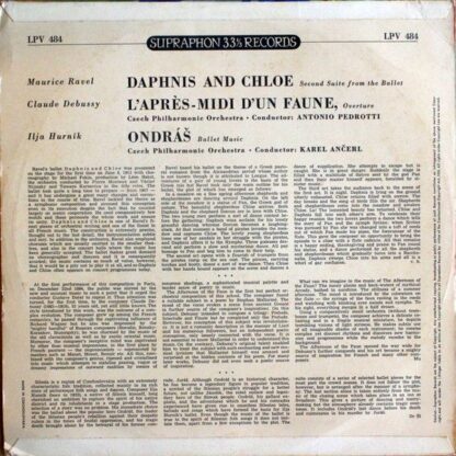 Supraphon LPV 484 - Daphnis Et Chloé / Prélude À L'après-midi D' - Image 2
