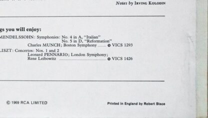 RCA Victrola VICS 1402 - Clarinet Concerto · Clarinet Quintet - Image 7
