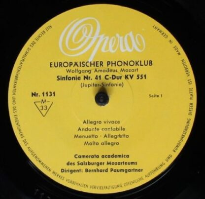 Europäischer Phonoklub 1131 - Sinfonie Nr. 41 / Sinfonie Nr. 38 - Image 3