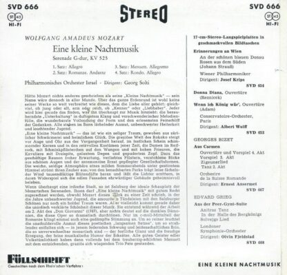 DECCA SVD 666 - Eine Kleine Nachtmusik - Image 2