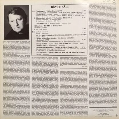Hungaroton SLPX 12872 - String Quartet /The Mill Of Time / Farew - Image 2
