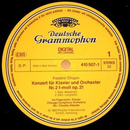Deutsche Grammophon 410 507-1 - Piano Concerto = Klavierkonzert - Image 3