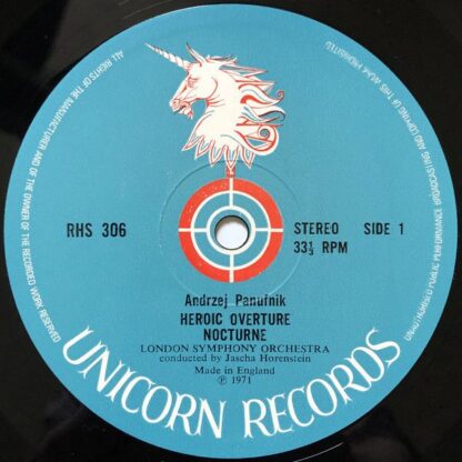 Unicorn Records (3) RHS 306 - Heroic Overture / Nocturne / Tragi - Image 2