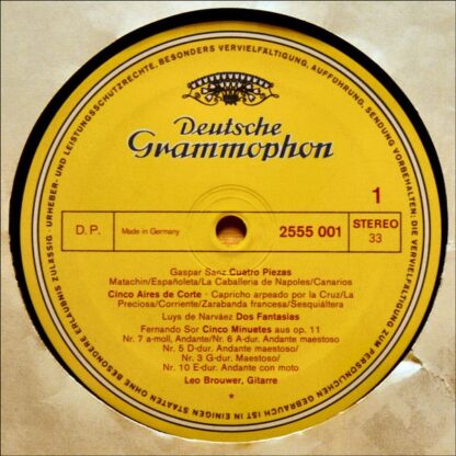 Deutsche Grammophon 2555 001 - Werke Für Gitarre Solo Von Gaspar - Image 3
