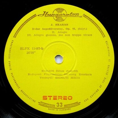 Hungaroton SLPX 11467 - Violin Concerto In D Major, Op. 77 - Image 4