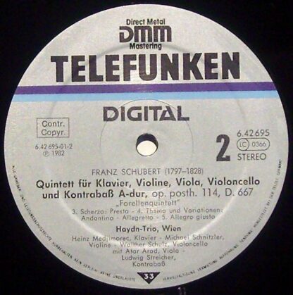 Telefunken 6.42695 - Forellenquintett (Trout Quintet) - Image 3