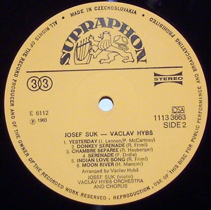 Supraphon 1113 3663 H - Josef Suk • Václav Hybš Orchestra - Image 3