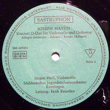 Sastruphon SM 007 011 - Berühmte Cellokonzerte - Image 3