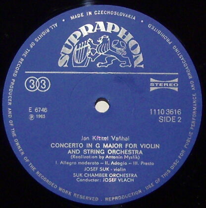 Supraphon 1110 3616 G - Violin Concertos - Image 3