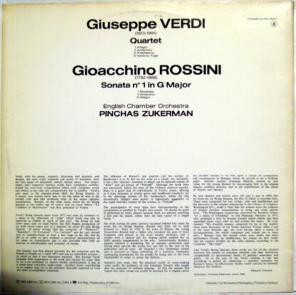 CBS 76 382 - Quartet / Sonata  N° 1 In G - Image 2