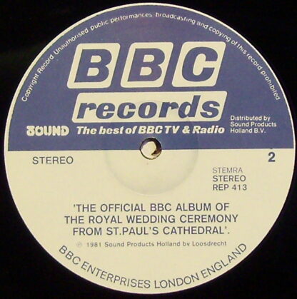 BBC Records REP 413 - The Royal Wedding Of H.R.H. The Prince Of - Image 3