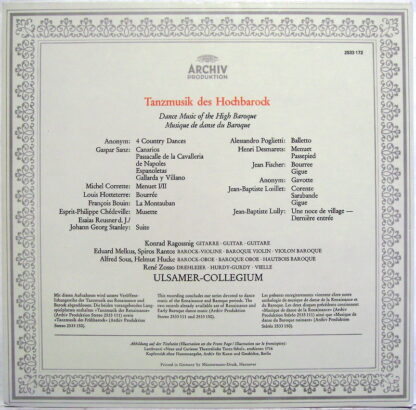 Archiv Production 2533 172 - Tanzmusik Des Hochbarock - Image 2
