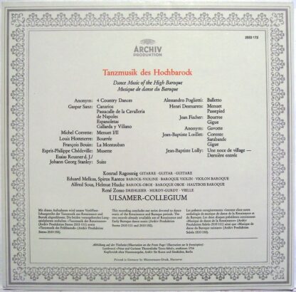 Archiv Production 2533 172 - Tanzmusik Des Hochbarock - Image 2