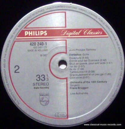 Philips Digital Classics 420 240-1 - Les Boréades / Dardanus (Su - Image 6