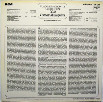 RCA 2641336 AF - 20th Century Masterpieces (Vladimir Horowitz Co - Image 2