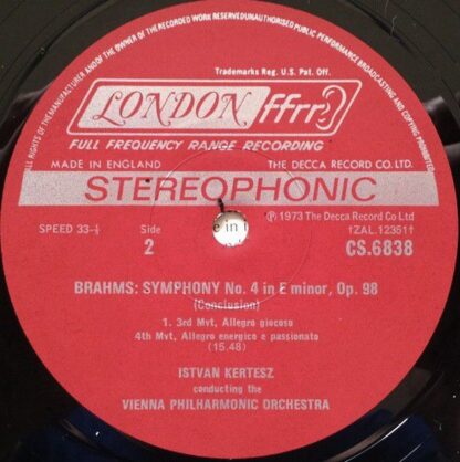 London Records CS6838 - Symphony No. 4 In E Minor - Image 4