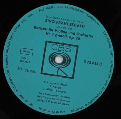 CBS S 72044 - Konzert Für Violine & Orchester E-Moll Op. 64 / Ko - Image 3