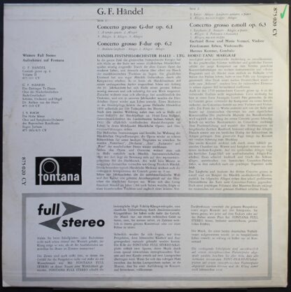 Fontana 875 020 CY - Concerti Grossi Opus 6  Band I Nr. 1, 2 & 3 - Image 4