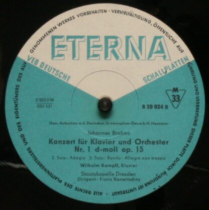 Eterna 8 20 024 - Konzert Für Klavier Und Orchester Nr. 1  D-Mol - Image 4