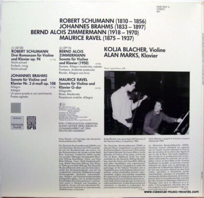 Deutsche Harmonia Mundi DMR 2027 A - Drei Romanzen, Sonaten Viol - Image 3