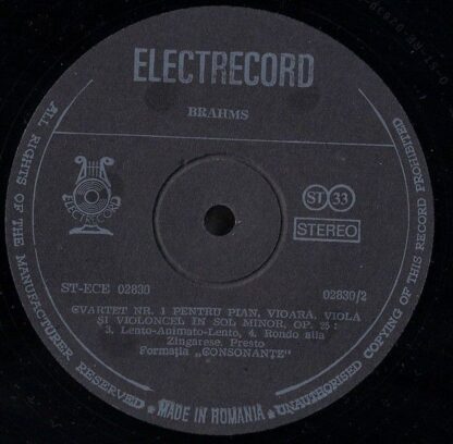 Electrecord ST-ECE 02830 - Quartet No. 1 For Piano And Strings I - Image 4