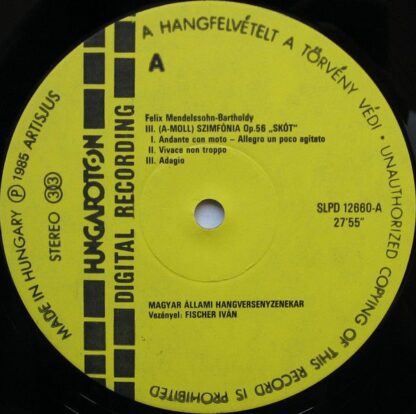 Hungaroton SLPD 12660 - Symphony No. 3 In A Minor "Scottish" / T - Image 3