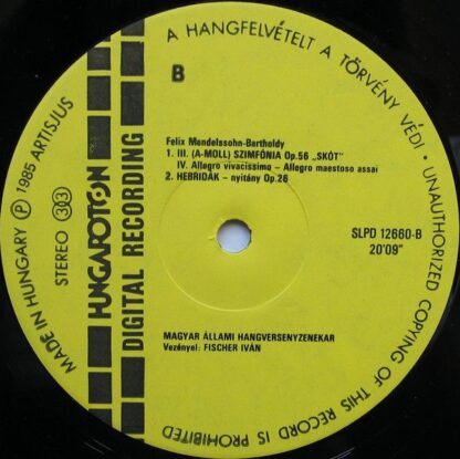 Hungaroton SLPD 12660 - Symphony No. 3 In A Minor "Scottish" / T - Image 4