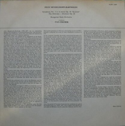 Hungaroton SLPD 12660 - Symphony No. 3 In A Minor "Scottish" / T - Image 5