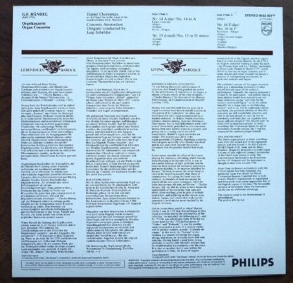 Philips 9502 007 - Orgelkonzerte Nr. 14-16 / Organ Concertos - Image 2