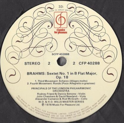 Classics For Pleasure CFP 40288 - String Sextet No. 1 In B Flat, - Image 4