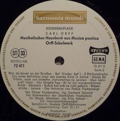 Deutsche Harmonia Mundi ST PL 72 411 - Musikalisches Hausbuch - Image 4
