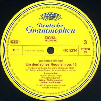 Deutsche Grammophon 410 521-1 - Ein Deutsches Requiem / Te Deum - Image 4