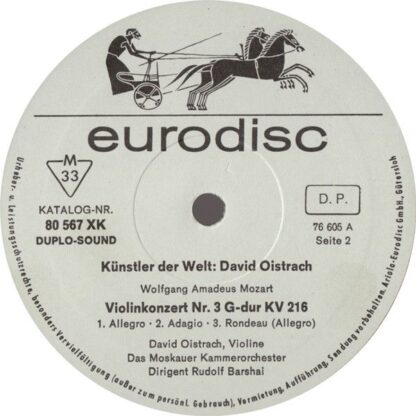 80 569 XK - David Oistrach Spielt Bach, Mozart, Mendelssohn-Bar - Image 3