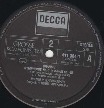 DECCA 411.364-1 - Symphonie Nr. 1 C-Moll Op. 68 - Image 3