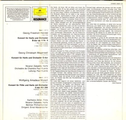 Deutsche Grammophon 2535 113 - Harfenkonzerte - Image 2